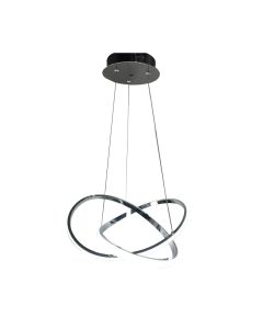 InLight Κρεμαστό φωτιστικό LED 48W 3CCT by switch on base σε χρώμιο D:60cm 6082-CH