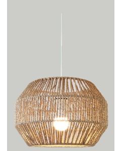 InLight Κρεμαστό φωτιστικό καφέ από σχοινί 1XE27 D:35cm 4503