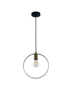 KQ 9016-1P HOOP PENDANT BLACK & BRUSHED BRASS HOMELIGHTING 77-8174