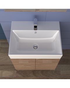 Orabella Amabile 60 - Κρεμαστό Έπιπλο Μπάνιου με πορσελάνινο νιπτήρα Tecla και καθρέπτη ντουλάπι F60162-70143-70104-60162