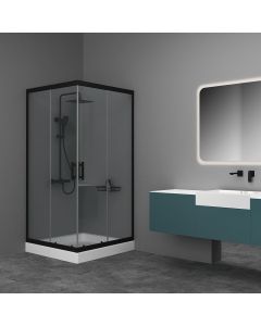 Orabella Vitalia Square Easy Fix Black matt H200 70X70 - Καμπίνα Τετράγωνη 30593