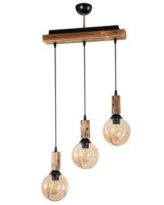 PDT 2061-3S  ΡΑΓΑ 3/Φ ΚΡΕΜ. ΛΕΠΤ/ΡΕΙΑ ΞΥΛΟ ΜΕ ΜΕΛΙ ΓΥΑΛΙ  3ΧΕ27 ARlight 0103459