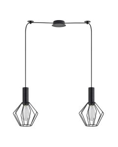 SE21-BL-4-BL2-GR1 ADEPT TUBE Black Pendant Black Metal Grid+ HOMELIGHTING 77-8529