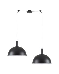 SE21-BL-4-BL2-MS40 ADEPT TUBE Black Metal Shade Pendant+ HOMELIGHTING 77-8500