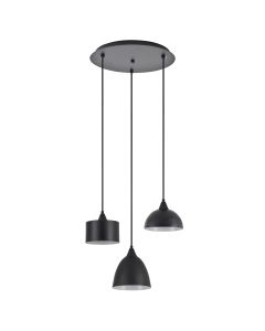 SE21-BL-B10-3BL-MS123 ADEPT FLEX Black Metal Shade Pendant+ HOMELIGHTING 77-8955
