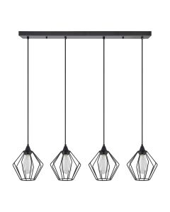 SE21-BL-B10-4BL-GR1 ADEPT PENDANT Black Metal Grid Pendant+ HOMELIGHTING 77-8752