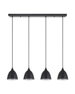 SE21-BL-B10-4BL-MS2 ADEPT PENDANT Black Metal Shade + HOMELIGHTING 77-9048