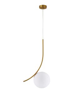 SE21-GM-35 SCEPTRE GOLD MATT PENDANT OPAL GLASS. HOMELIGHTING 77-9061