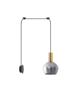 SE21-GM-4-NM1W-GL2 ADEPT TUBE Gold Matt Wall Lamp Smoked Glass+ HOMELIGHTING 77-8833