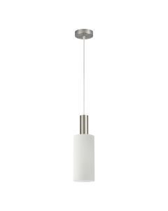 SE21-NM-4-GL3 ADEPT TUBE Nickel Matt Pendant White Glass+ HOMELIGHTING 77-8470