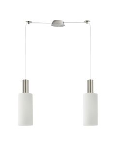 SE21-NM-4-NM2-GL3 ADEPT TUBE Nickel Matt Pendant White Glass+ HOMELIGHTING 77-8473