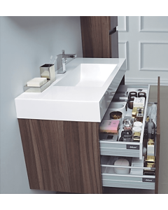 Έπιπλο Μπάνιου ECO-100 Βάση-Νιπτήρας 100 εκ.,Blum Metalbox System, Χρώμα Λευκή Λάκα Γυαλιστερή  FT21.100.019PBR 