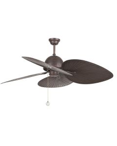 Ανεμιστήρας Οροφής Διάμετρος Ø132 εκ., 4 Πτερύγια abs σκούρο καφέ, 3  ταχύτητες Faro Cuba 33352