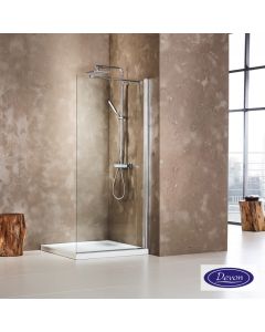 Διαχωριστικό κρύσταλλο ντουζιέρας WD50 ρυθμιζόμενo από 47 έως 49εκ., Devon Clean Glass Chrome WD50C-100