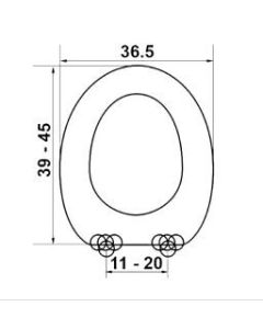 Κάλυμμα Λεκάνης B.T Λευκό 36,5x39-45cm Οπές 11-20cm Μπαχάμα 2004-Bali Deluxe-Inca, Hydra-Alpina-Aqua Star-Μινέρβα,Παρθενών,Ισμήνη,Δήλος,Κρήτη 0108  
