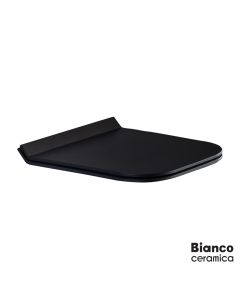 Κάλυμμα Λεκάνης ENZO Slim Slim Soft Close  Bianco Ceramica Black Matt 9100SC-401