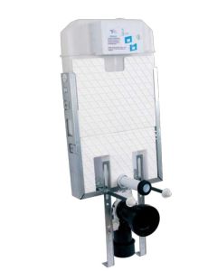 Καζανάκι Εντοιχισμού για Κρεμαστές Λεκάνες με  πλακέτα Διπλή, Πάχος 8 εκ.,Ravelli Slim 80 40001