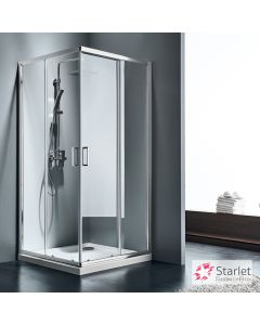 Καμπίνα ντουζιέρας Γωνιακής Εισόδου Corner Entry 90x90 (87-89 εκ.), Starlet  Clear Chrome CS90T-100