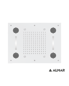 Κεφαλή Ντουζ Εντοιχισμού Οροφής Temptation 63x48 με Σύνδεση Bluetooth και Χρωματοθεραπεία, Almar Inox Chrome E044211-100