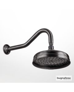 Κεφαλή Ντουζ Φ20 με μπράτσο τοίχου, Oxford Black Matt CIV19116-400