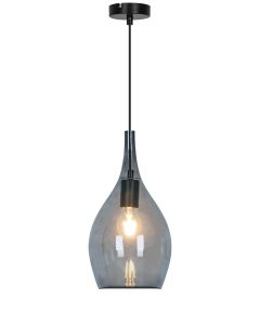 Κρεμαστό Μονόφωτο 1xE27 D200xH1500mm Γυαλί Smoke Viokef Next 4306400