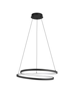 Κρεμαστό Φωτιστικό 55xH150cm Μαύρο LED 3000Κ 4800lm Eglo Ruotale 900472