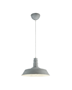 Κρεμαστό Φωτιστικό Concrete Look 36xH150cm Μονόφωτο Καμπάνα 1xE27 Trio Lighting Will R30421078