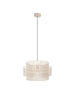 Κρεμαστό Φωτιστικό D48xH150cm Μονόφωτο 1xE27 Αμμώδες Eglo Oltamar 390145