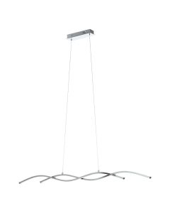 Κρεμαστό Φωτιστικό Ράγα Χρωμέ 1200xH1200mm LED 3000K 3300lm Eglo Lasana 96104