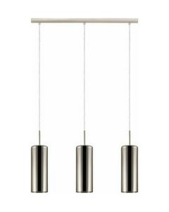 Κρεμαστό Φωτιστικό Τρίφωτο L710mm 3xE27  Νίκελ Σατινέ -Γυαλί Eglo Selvino 98697