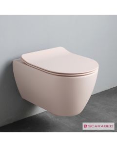 Λεκάνη Κρεμαστή MOON/50,5 Clean-Flush με κάλυμμα Slim Soft Close, Scarabeo Antique pink (rosa) 552000SC-810