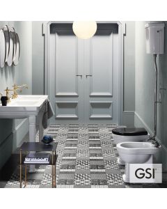 Λεκάνη Υψηλής Πίεσης Πισωστόμια CLASSIC με καζανάκι και κάλυμμα Soft Close MS87C Black, GSI White 871100HNC-300