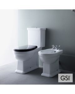 Λεκάνη Χαμηλής Πίεσης Πισωστόμια CLASSIC με κάλυμμα Soft Close MS87C Black, GSI White 871700NC-300