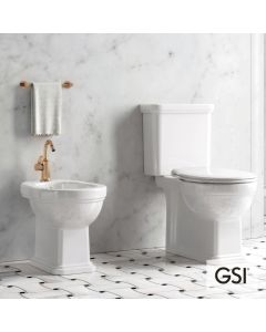 Λεκάνη Χαμηλής Πίεσης Πισωστόμια CLASSIC με κάλυμμα Soft Close MS87C White, GSI White 871700C-300