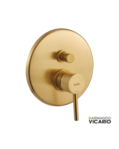 Μίκτης Εντοιχισμού 2 Εξόδων industrial Vicario Brushed Gold 512050D-201