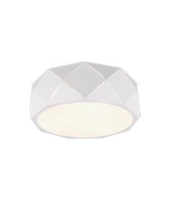 Μεταλλική Πλαφονιέρα Οροφής Λευκό Ματ 40xH15cm 3xE27 Trio Lighting Zandor 603500331