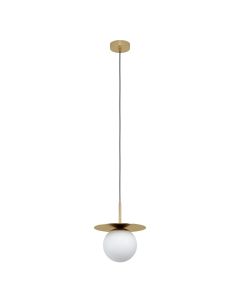 Μοντέρνο Κρεμαστό Φωτιστικό Μονόφωτο 1xE27 σε Χρυσό Χρώμα Eglo Arenales39952