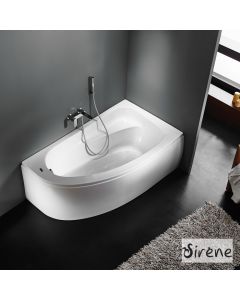 Μπανιέρα Ακρυλική MARINA 160x90 Right, Sirene White MAR16090-2