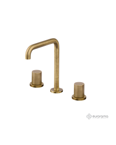 Μπαταρία Νιπτήρα Επικαθήμενη 3 οπών με Βαλβίδα Clic-Clac OSO Eurorama Bronze Brushed 178331-221