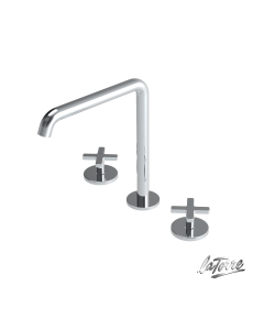 Μπαταρία Νιπτήρα Επικαθήμενη 3 οπών με Βαλβίδα Clic-Clac Εlle Cross La Torre Chrome 38102-100