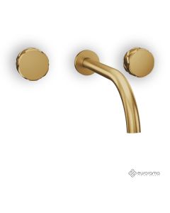 Μπαταρία Νιπτήρα Τοίχου 3 οπών Eletta Chester Eurorama Brushed Gold 168901-201