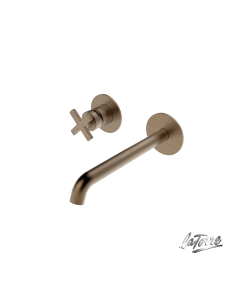 Μπαταρία Νιπτήρα Τοίχου Εlle Cross La Torre Antique Brass 38032-221