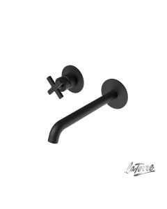 Μπαταρία Νιπτήρα Τοίχου Εlle Cross La Torre Black Matt 38032-400