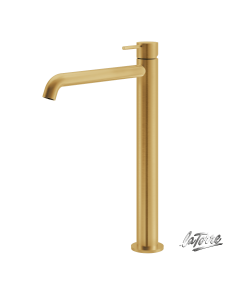 Μπαταρία Νιπτήρα Υψηλή με Βαλβίδα Clic-Clac Elle316 La Torre  Inox PVD Brushed Gold 35016-211