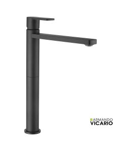 Μπαταρία Νιπτήρα Υψηλή με Βαλβίδα Clic-Clac Glam Vicario Black Matt 610041-400