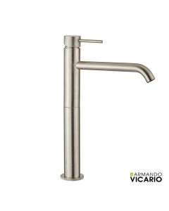 Μπαταρία Νιπτήρα Υψηλή με Βαλβίδα Clic-Clac industrial Vicario Inox 512041-110