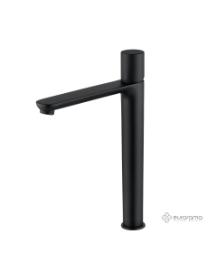 Μπαταρία Νιπτήρα Υψηλή με Βαλβίδα Clic-Clac Res-Pro Eurorama Black Matt 175309P-400