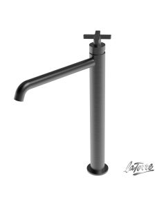 Μπαταρία Νιπτήρα Υψηλή με Βαλβίδα Clic-Clac Εlle Cross La Torre Black Brushed 38016-410