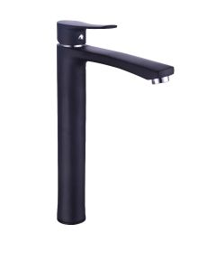 Μπαταρία Νιπτήρα Ψηλή για επικαθήμενο νιπτήρα, Μαύρο Ματ χωρίς Χρωμέ Λεπτομέρειες Eveberg Enzo