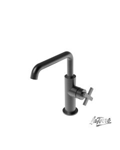 Μπαταρία Νιπτήρα με Βαλβίδα Clic-Clac Εlle Cross La Torre Black Brushed 38020-410